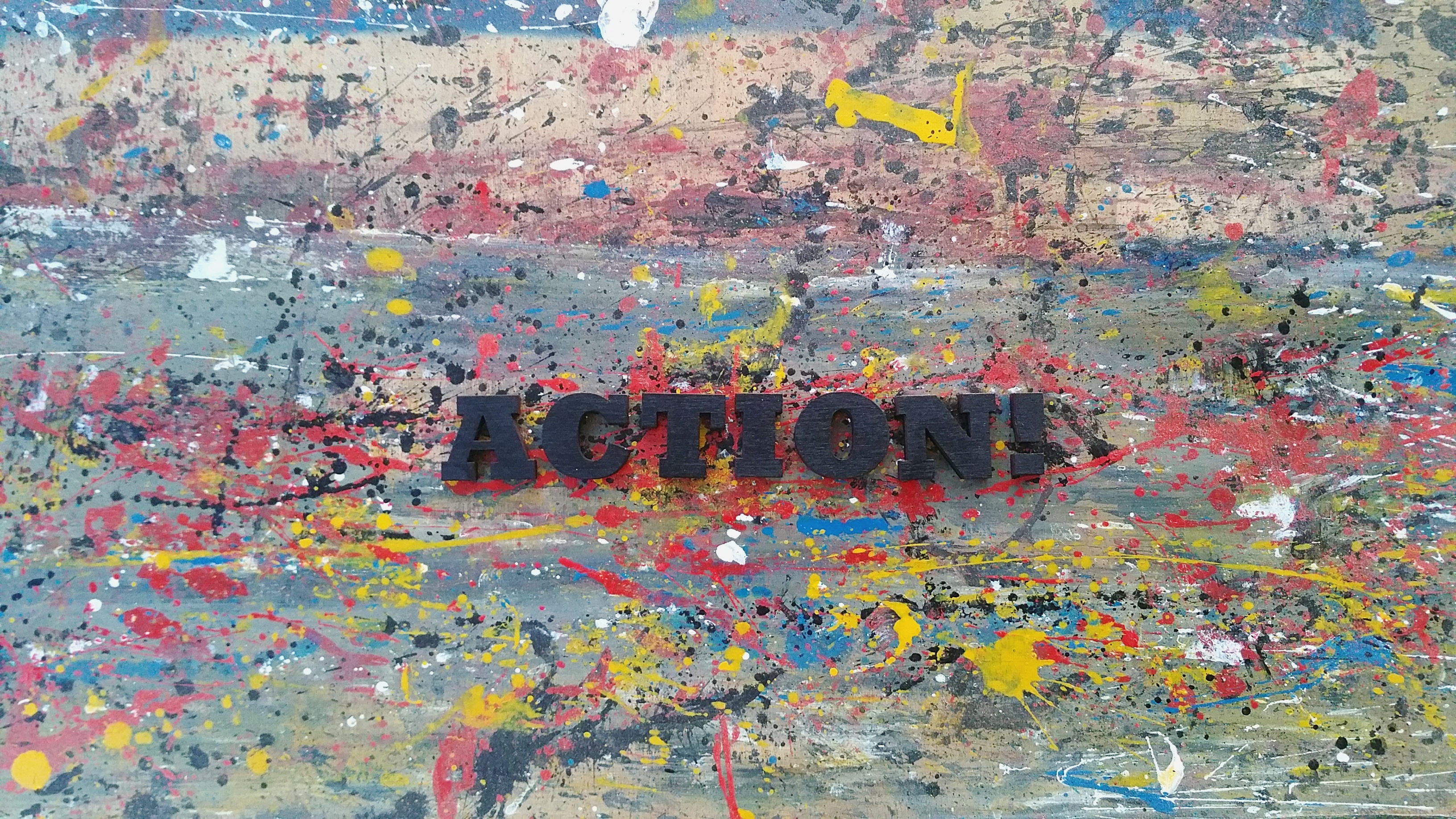 papillon legno gigetto action painting