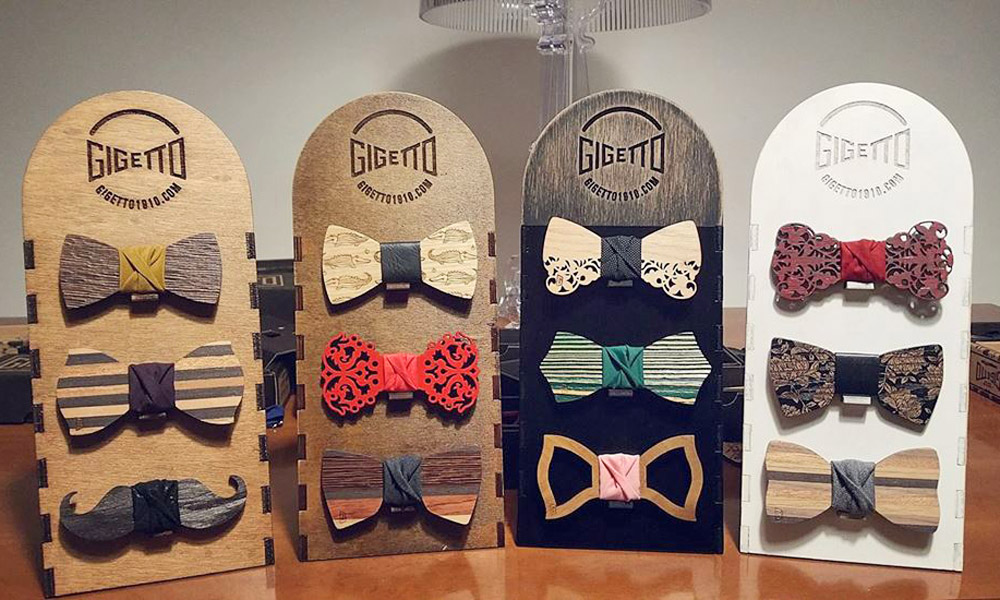 papillon legno Gigetto personalizza