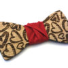 papillon legno rovere cuori rosso gigetto