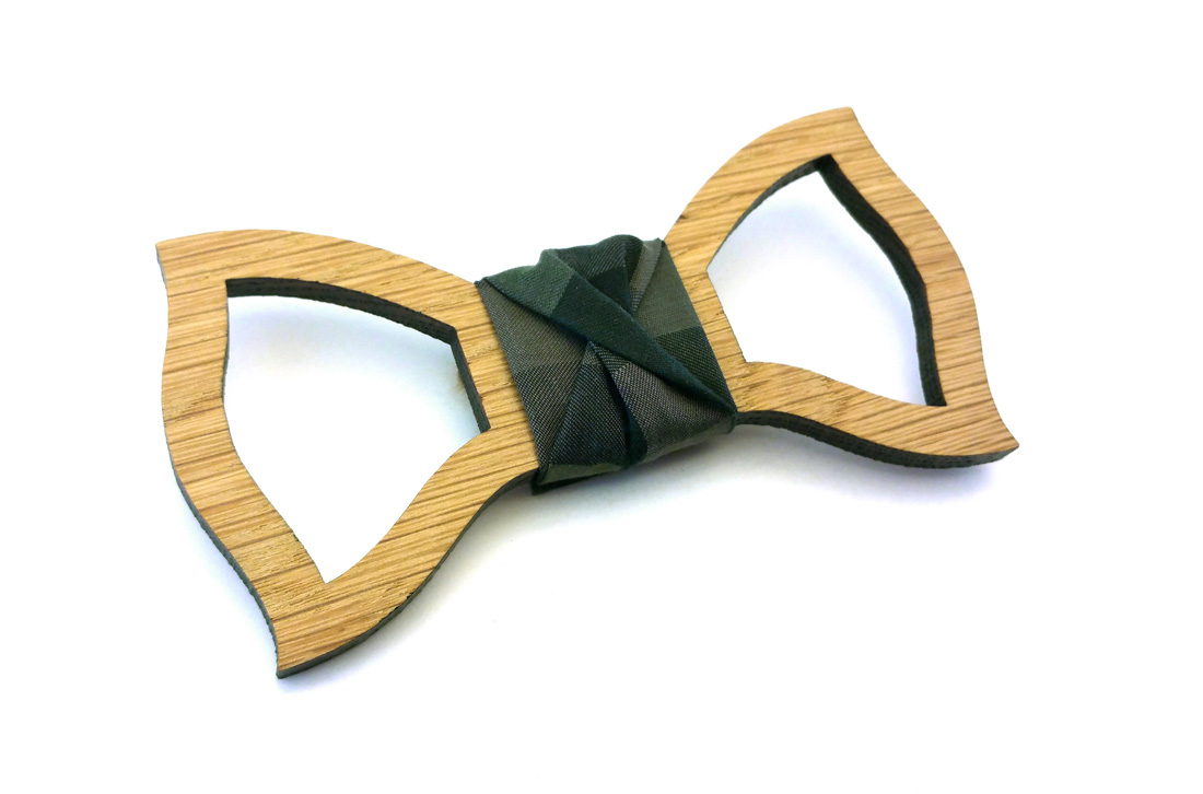 papillon legno gigetto verde militare