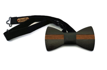 gigetto1910 papillon legno nero ciliegio riga elegante