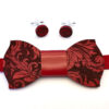 papillon-gemelli-legno-pattern-foglie-ondine-wenge-ecorosso papillon-gemelli-legno-pattern-foglie-ondine-wenge-ecorosso