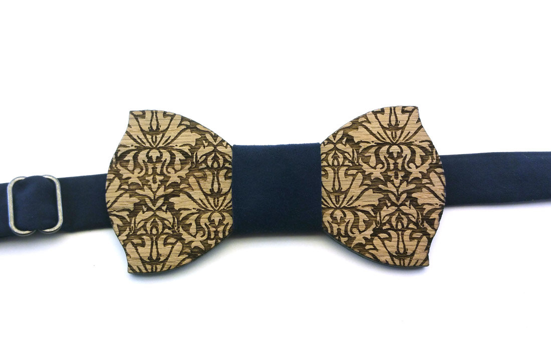 gigetto papillon legno gigetto papillon in legno damascato blu scamosciato