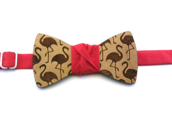 gigetto papillon in legno fenicotteri rosso classico