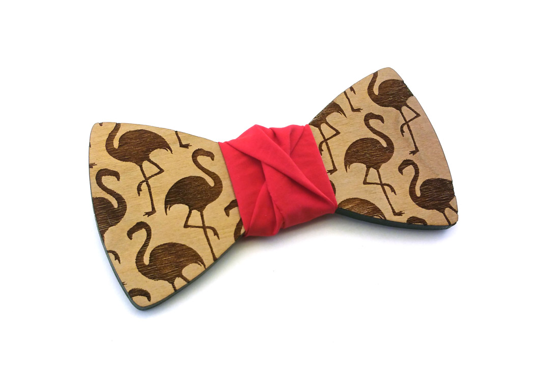 gigetto papillon in legno fenicotteri rosso classico1