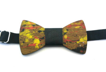 gigetto papillon legno action painting classico rosso giallo nero1