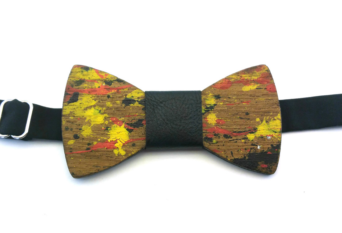 gigetto papillon legno gigetto papillon legno action painting classico rosso giallo nero1