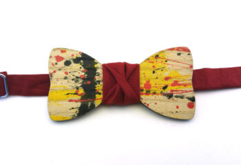 gigetto papillon legno action painting topolino rosso giallo nero1