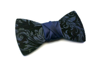 gigetto papillon legno barocco blu nero raso