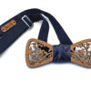 gigetto1910 papillon legno traforato stelle raso blu
