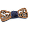 gigetto1910 papillon legno traforato stelle raso blu