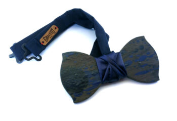 papillon in legno action painting blu gigetto2