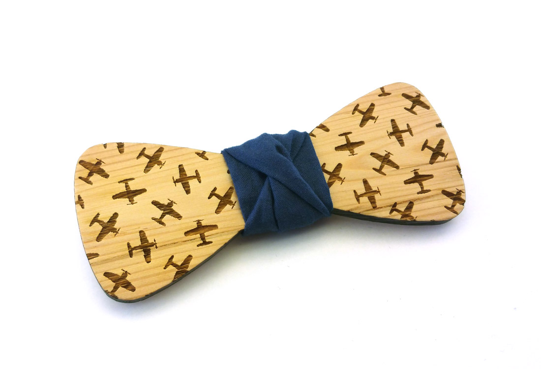 papillon in legno aeroplani navy gigetto