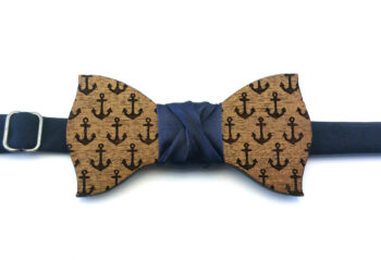 papillon in legno ancore blu gigetto