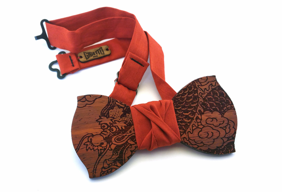 papillon in legno dragone rosso gigetto papillon in legno dragone rosso gigetto