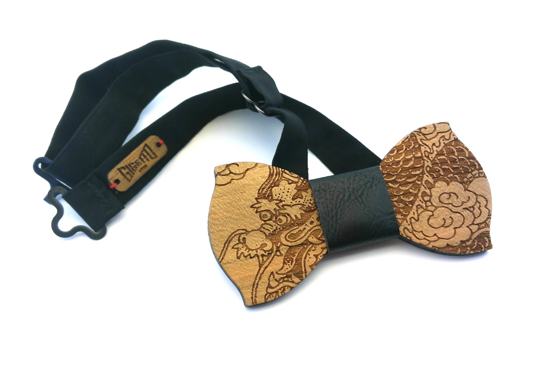 papillon legno ciliegio dragone nero gigetto papillon legno ciliegio dragone nero gigetto