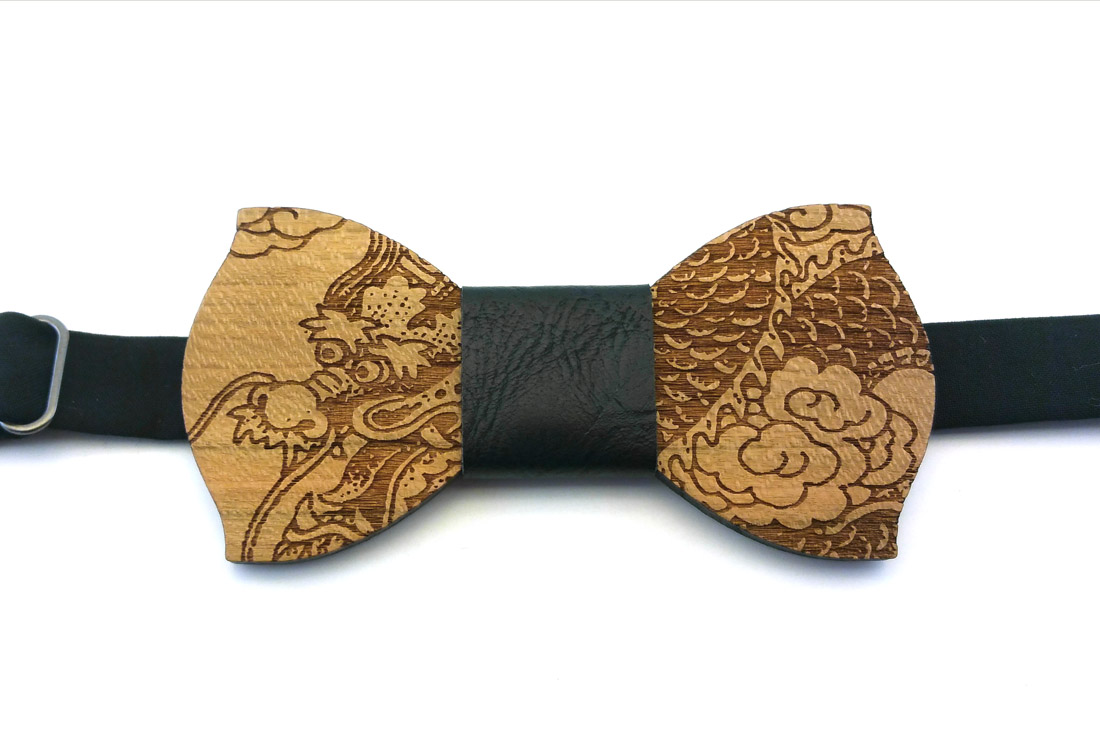 papillon legno ciliegio dragone nero gigetto1