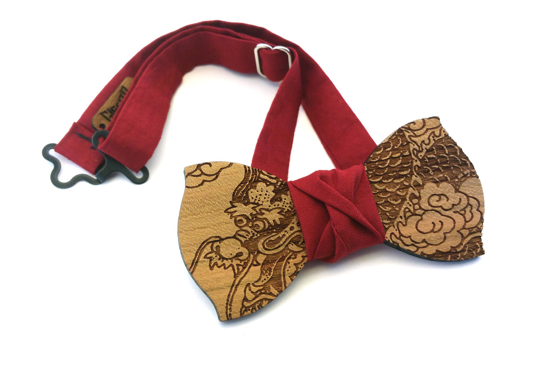 papillon legno ciliegio dragone rosso gigetto papillon legno ciliegio dragone rosso gigetto