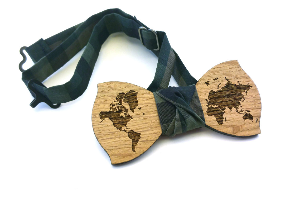 papillon legno mappamondo verde gigetto