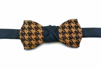papillon legno pied de poule nero gigetto