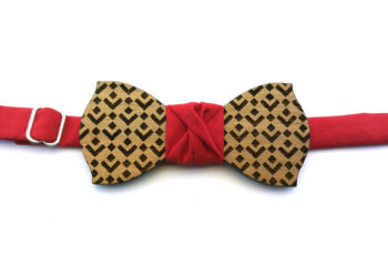 papillon legno quadrati rosso gigetto