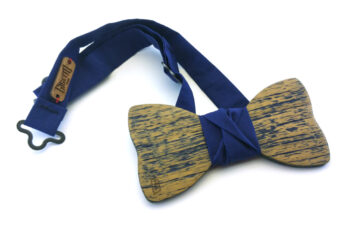 papillon legno teak sfumato blu gigetto