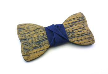 papillon legno teak sfumato blu gigetto