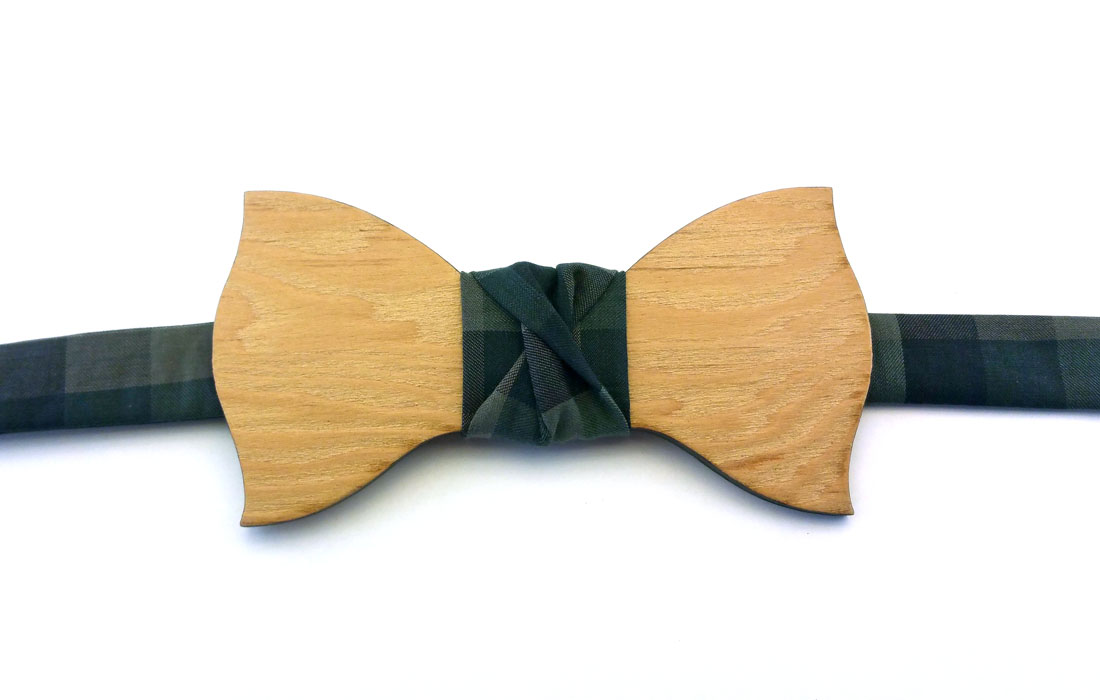 papillon legno verde militare gigetto
