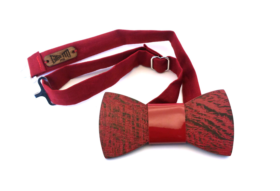 papillon legno wenge rosso gigetto