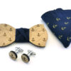 papillon legno gemelli fazzoletto taschino ancore gigetto