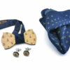 papillon legno gemelli fazzoletto taschino ancore gigetto