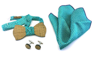 papillon legno gemelli fazzoletto taschino verde gigetto