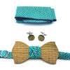 papillon legno gemelli fazzoletto taschino verde gigetto