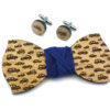 papillon gemelli legno automobili blu Gigetto