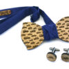 papillon gemelli legno automobili blu Gigetto