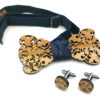 papillon gemelli legno barocco ciliegio blu Gigetto