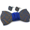 papillon gemelli legno maiolica blu Gigetto