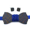 papillon gemelli legno maiolica blu Gigetto cerimonia matrimonio