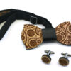 papillon gemelli legno paisley nero Gigetto