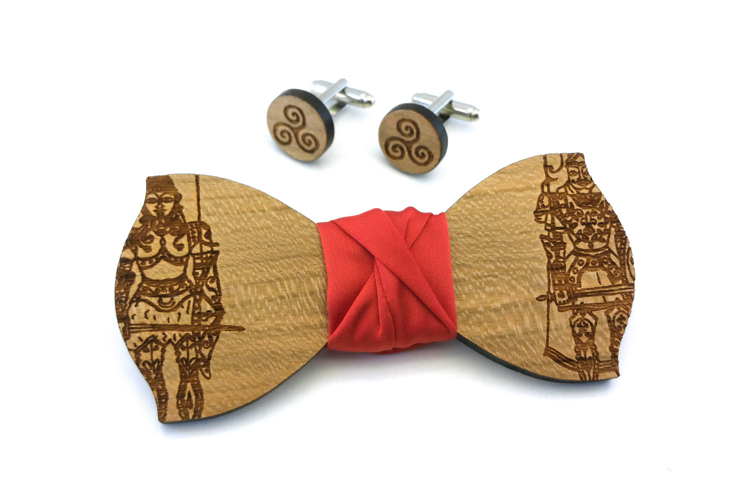 papillon gemelli legno sicilia pupi rosso Gigetto
