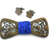 papillon gemelli legno traforato stelle blu Gigetto
