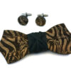 papillon gemelli legno zebrato nero Gigetto