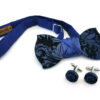papillon legno gemelli foglia barocco blu matrimonio cerimonia