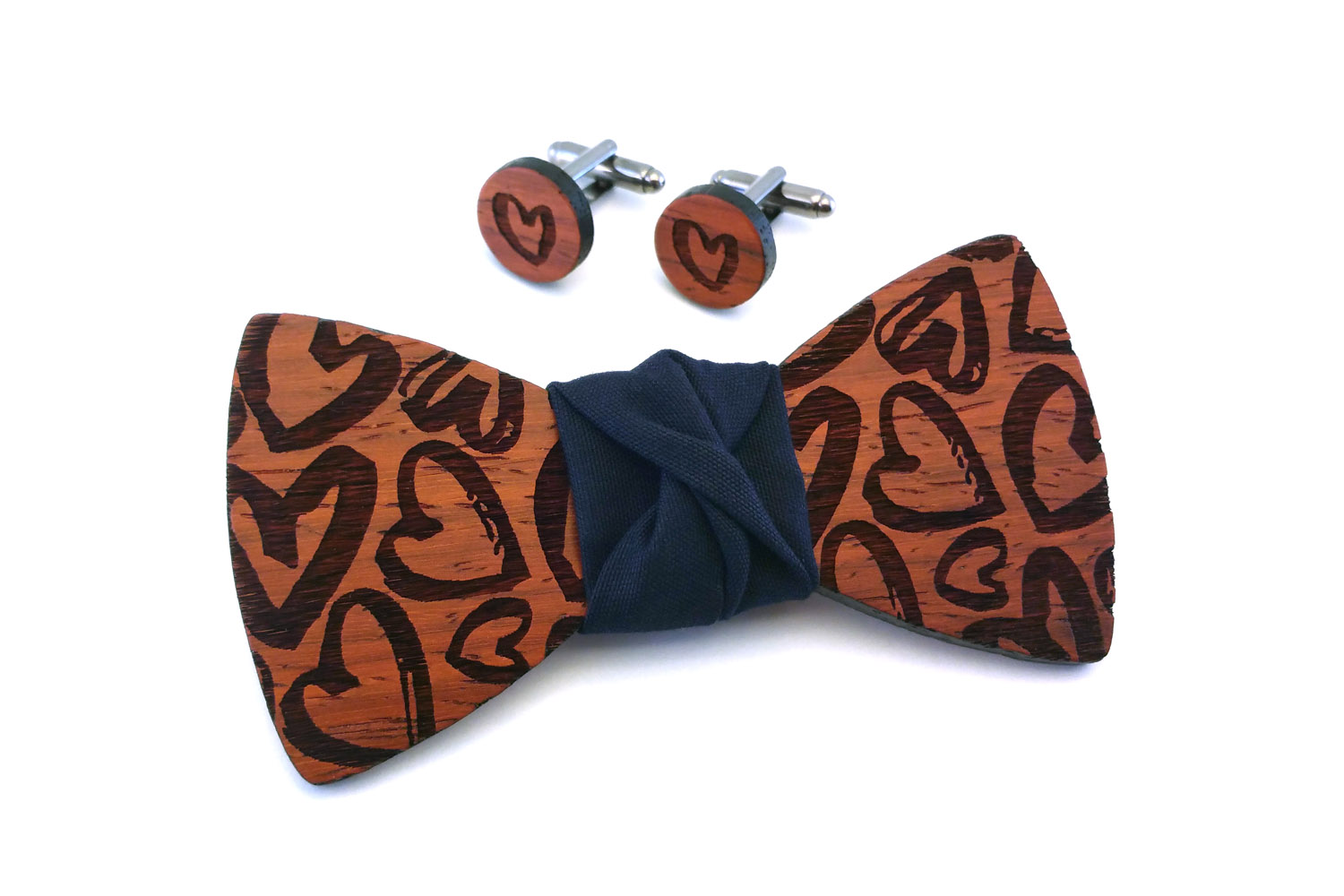 papillon legno gemelli cuori gigetto