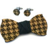 papillon legno gemelli pied de poul nero Gigetto