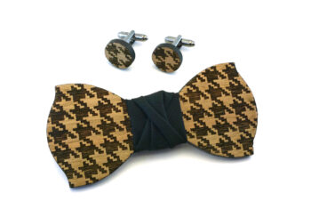 papillon legno gemelli pied de poul nero Gigetto