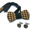 papillon legno gemelli pied de poul nero Gigetto