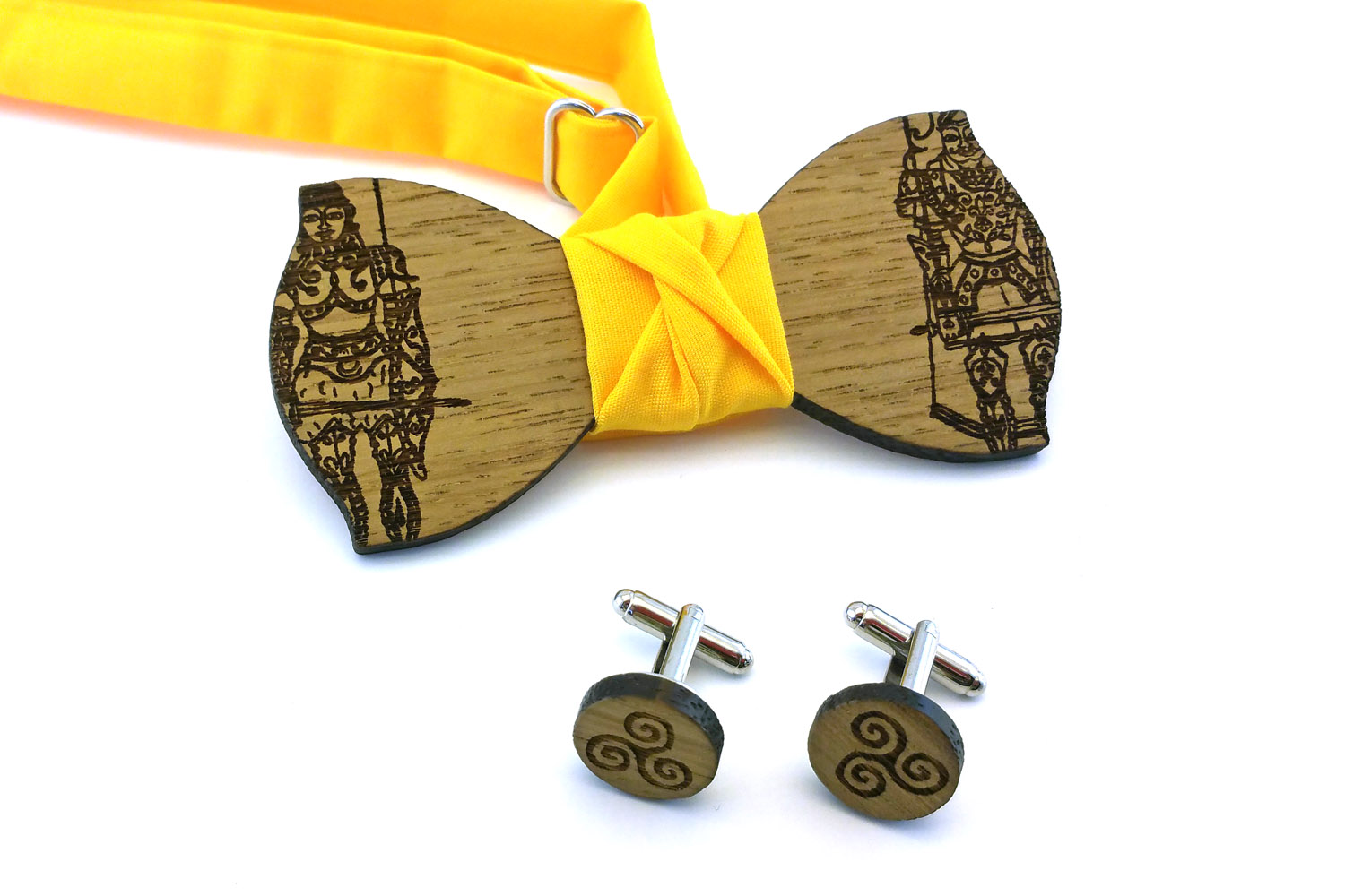 papillon legno gemelli sicilia pupi giallo Gigetto