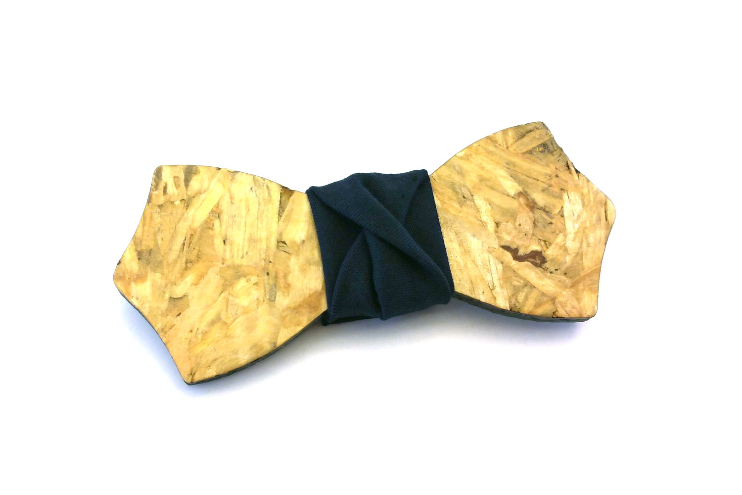 papillon legno riciclato blu