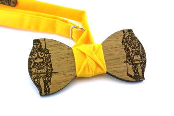 papillon legno sicilia pupi giallo Gigetto
